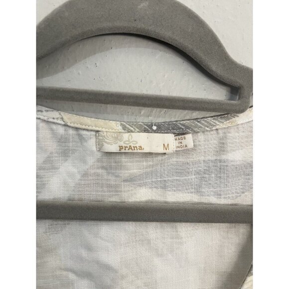 Prana McKenzie Tank Top Tropical Front Tie Blouse Size Medium - Picture 4 of 9